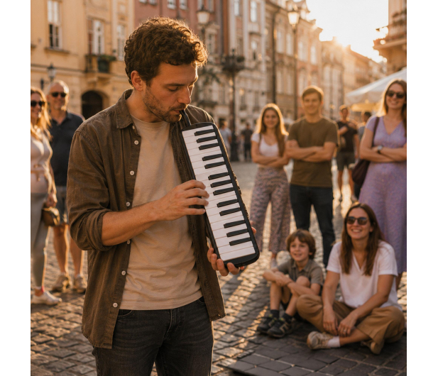 MusicMate Harmonijka klawiszowa MM-ML32-B Melodica 32 - 1588165 - zdjęcie 14